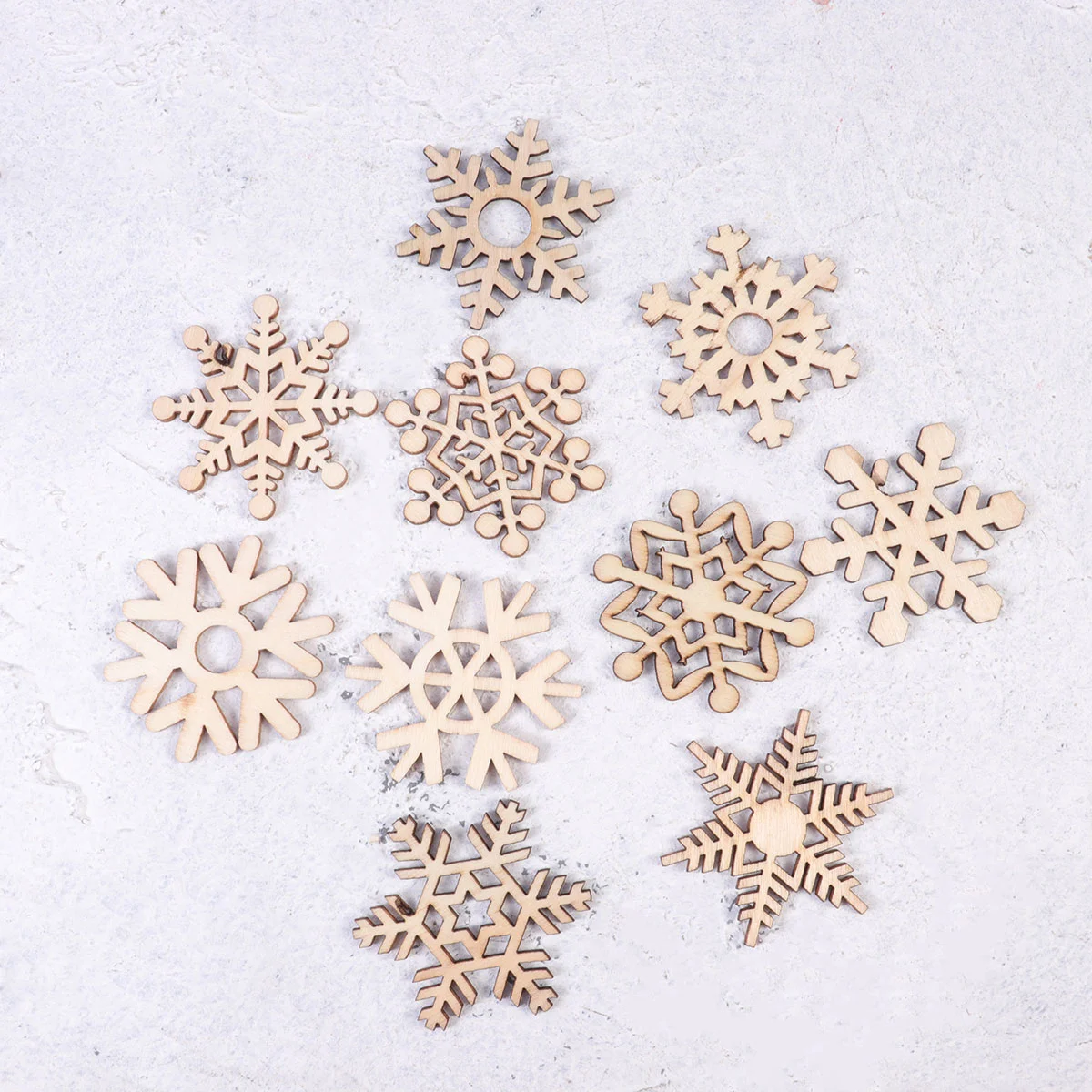 

Christmas Wooden Snowflake Ornaments Wood Unfinished Cutouts Snowflakes Tree Hanging Crafts Diy Embellishments Decorations