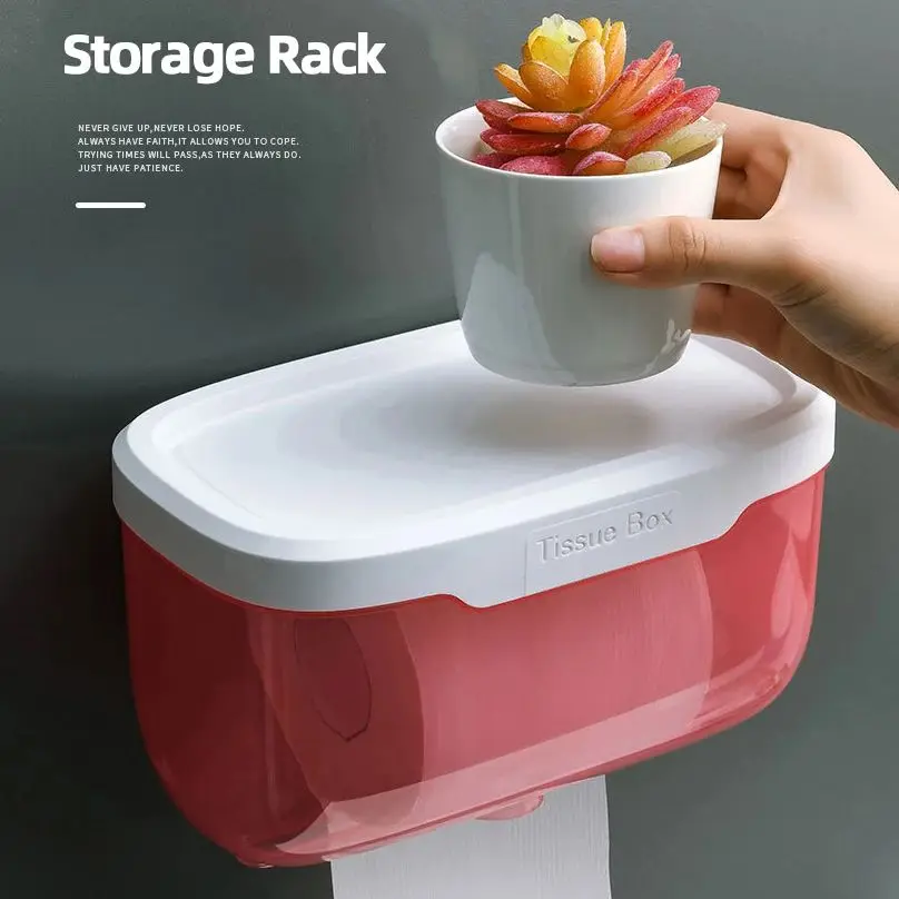 Настенный Держатель Для Салфеток Без Отверстий Подставка Туалетной Бумаги