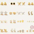 Женские серьги CANNER из серебра 100% пробы, 2021 пробы, серебро пробы, серьги в виде сережек для девушек, серьги из 18-каратного золота