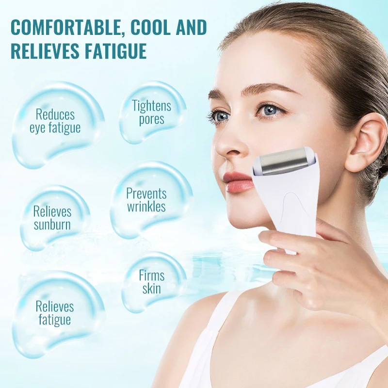Фото Новинка 2025 года, косметическое устройство lce Skin Cool Derma RollerMassager для массажа лица и тела, уход за кожей лица, предотвращающий морщины, DermoRoller №3