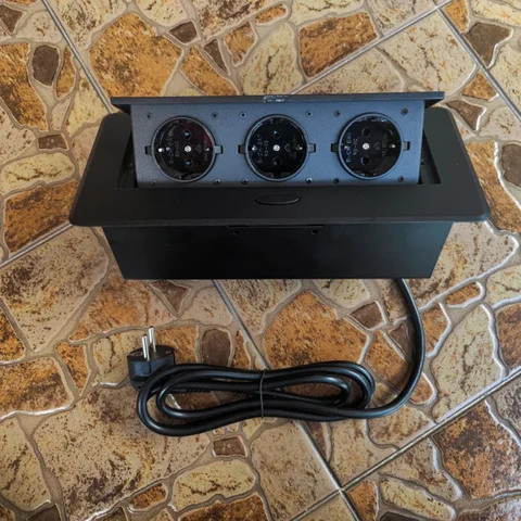 ЕС с USB-зарядкой, настольная розетка, настольная розетка, медленно всплывающая офисная кухня для конференций с шнуром питания длиной 1,8 м