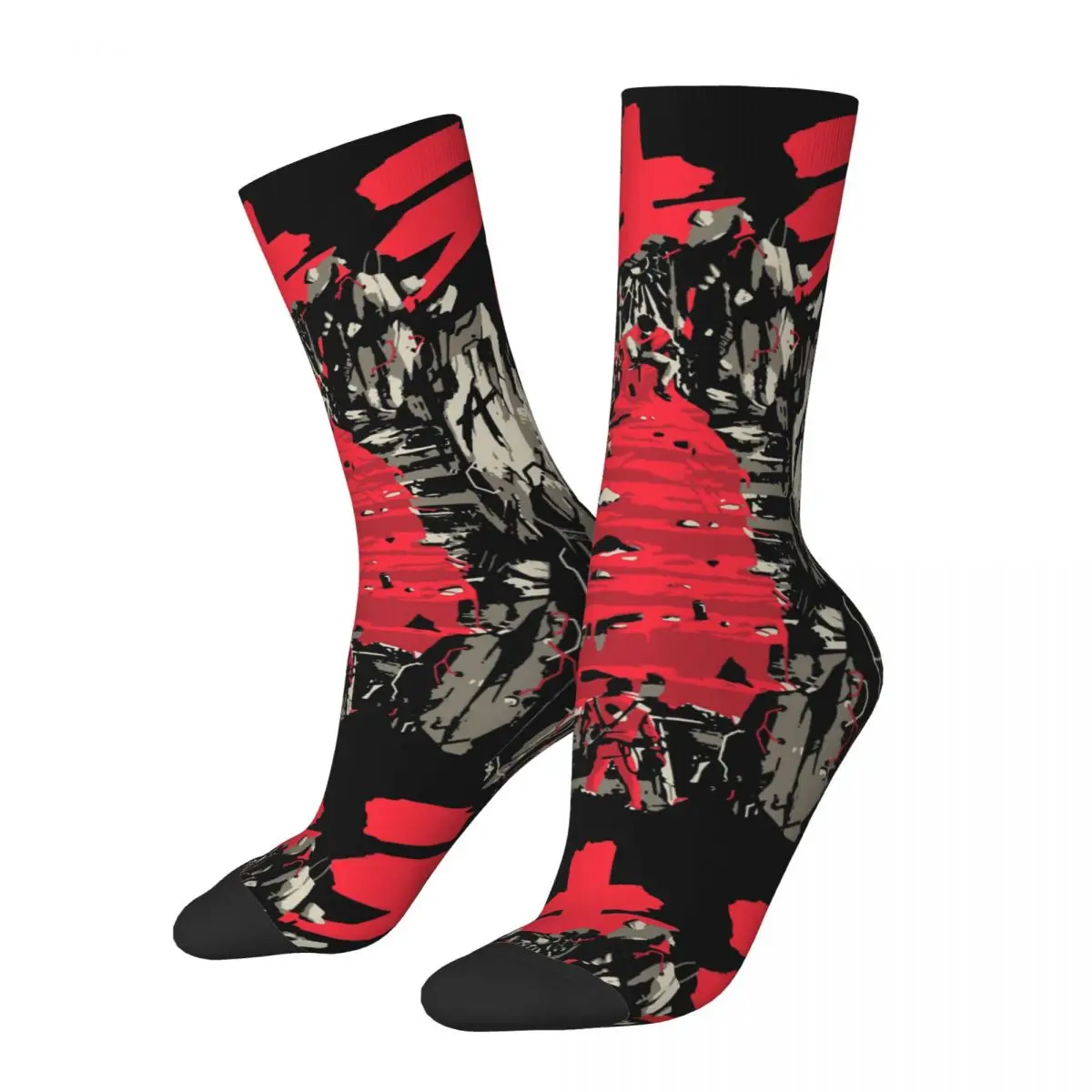 Vintage Harajuku Akira 80s Japanese Manga Film Street Style Pattern Crew Crazy Sock