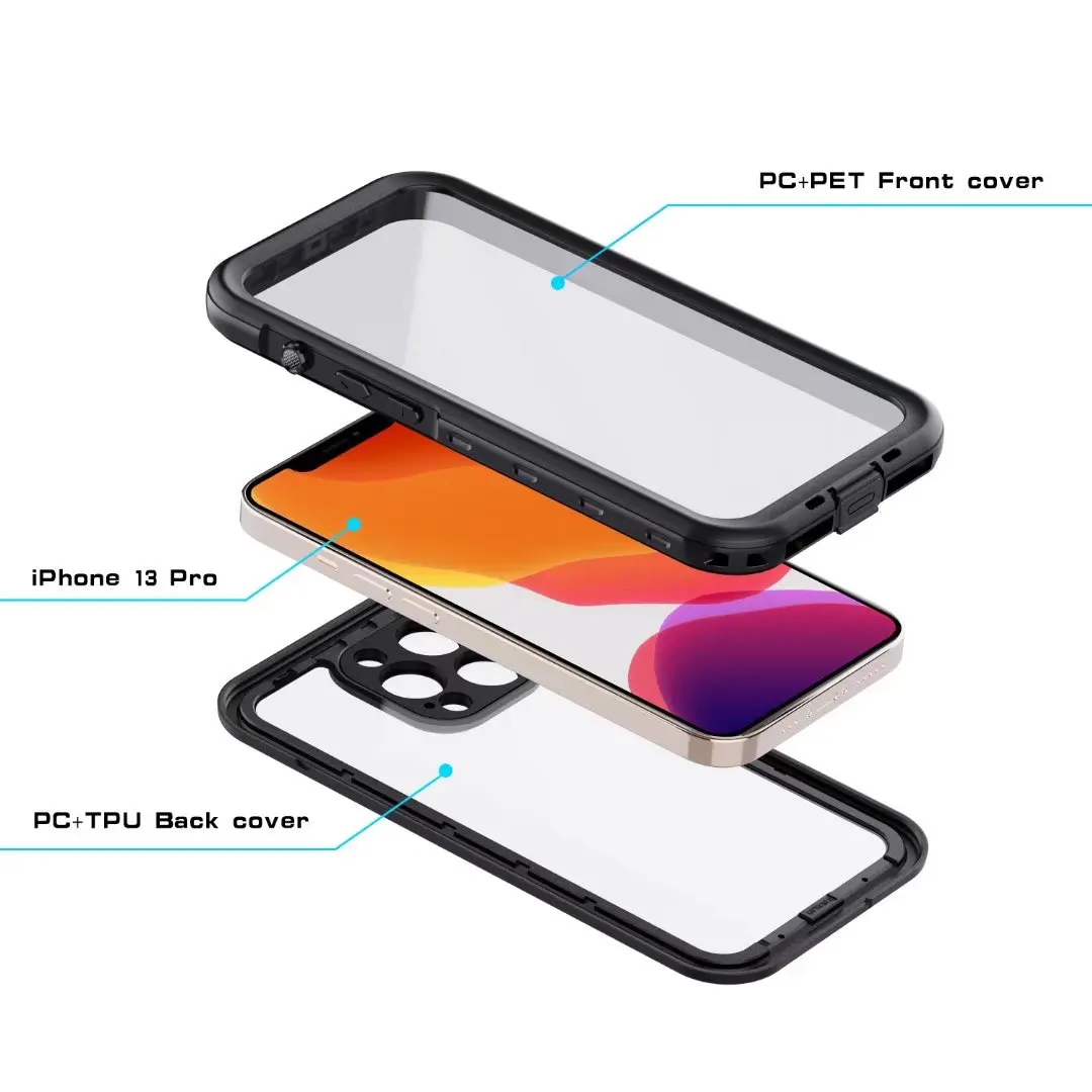 Водонепроницаемый Чехол IP68 для IPhone 14, 13, 12, 11 Pro Max, XS Max, XR, SE, 678, прозрачный чехол для дайвинга, 2 м глубины, подводного плавания, занятий спортом на открытом воздухе (art.: 3920bf2dbc797) - 3920bf2dbc797