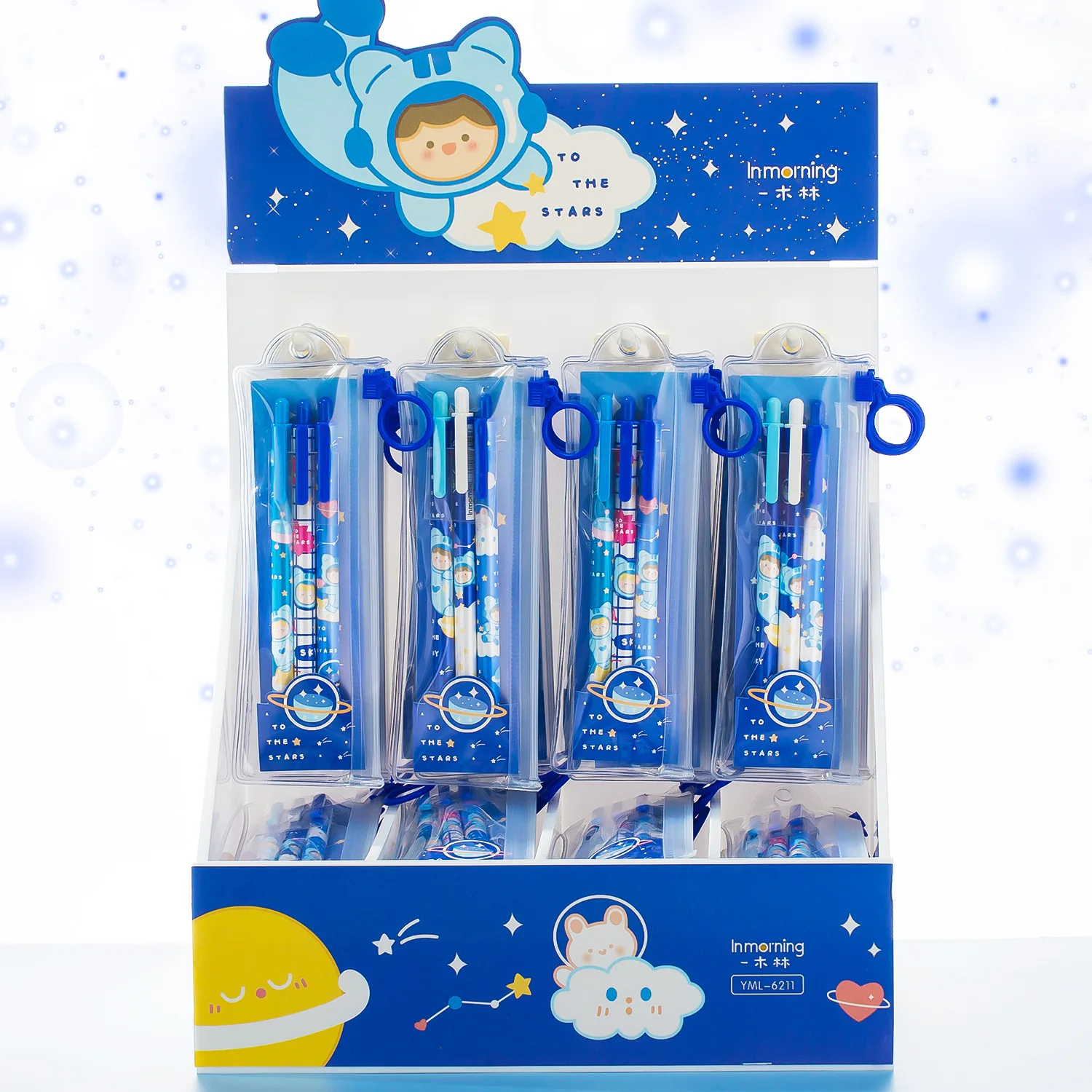 

36 pcs/lot Kawaii Astronaut Press Gel Pen For Writing Cute 0.5mm Black Ink Pen Gift Stationery Office School Supplies