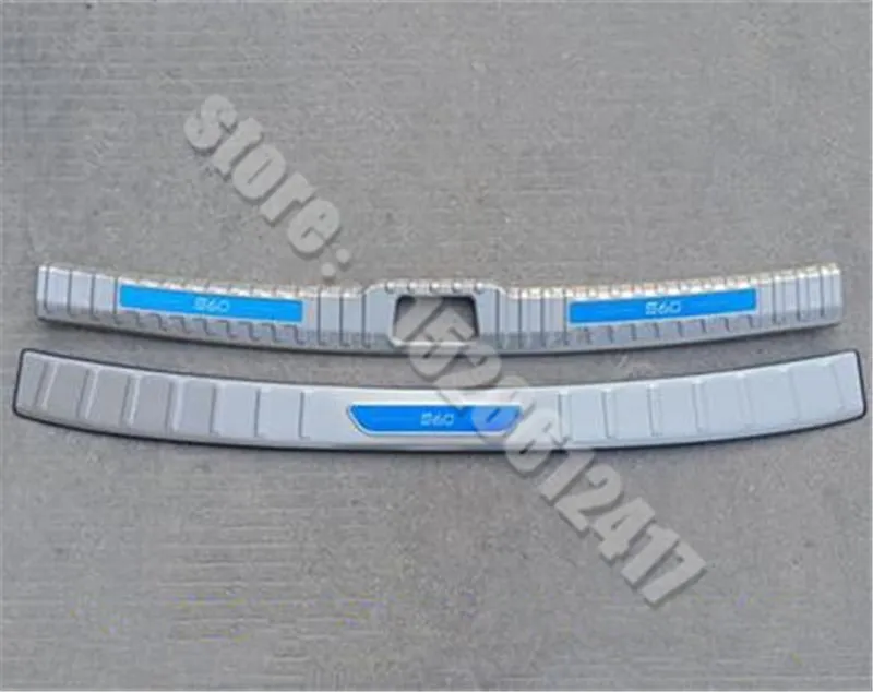 

For Volvo S60 2020-2022 Car styling Stainless Steel Rear Bumper Protector Sill Trunk Tread Plate Trim rear styling
