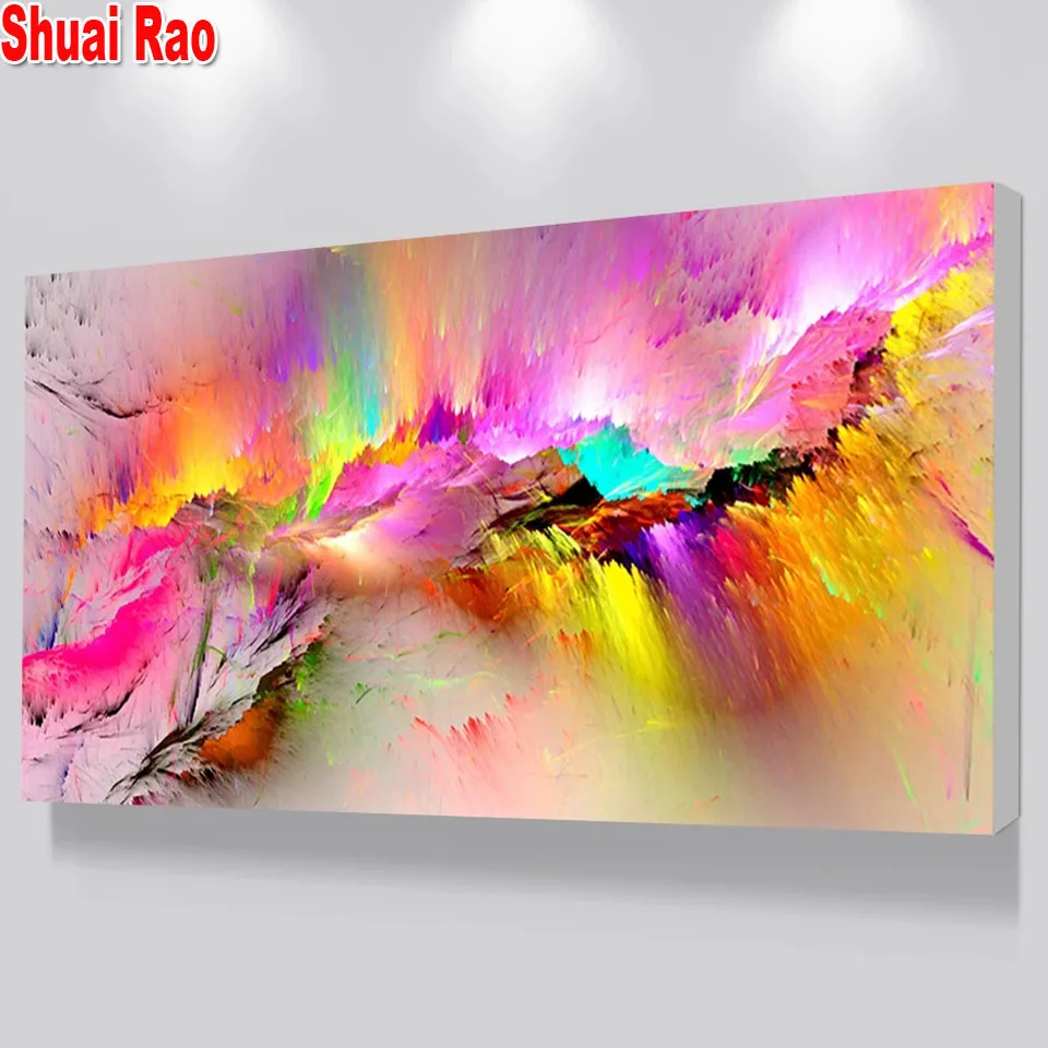 

Красивая абстрактная картина для рукоделия 5D, картина из страз, искусство, картины, Набор для вышивки крестиком, креативный Декор Gfit