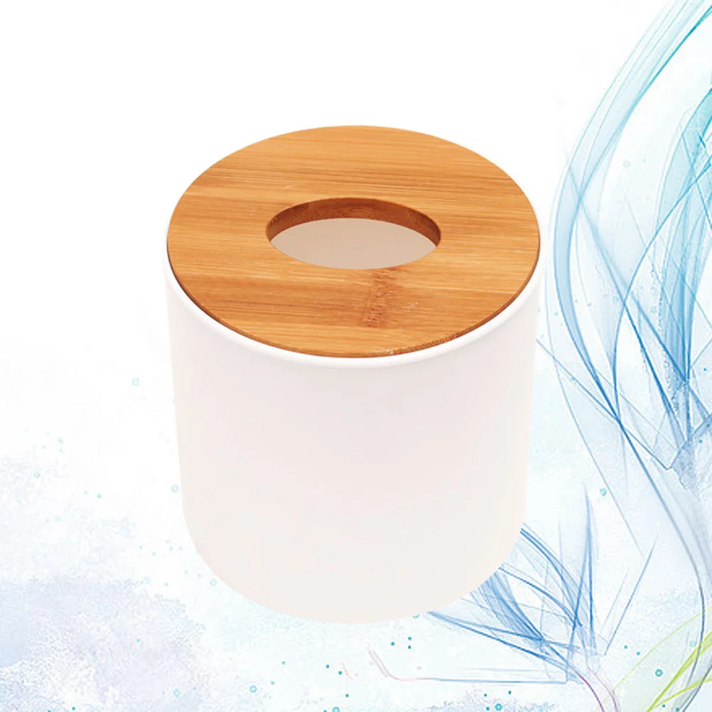 

1PC Convenient Non-slip Nontoxic Tissue Box Simple Napkin Tray Round Paper Box Paper Towel