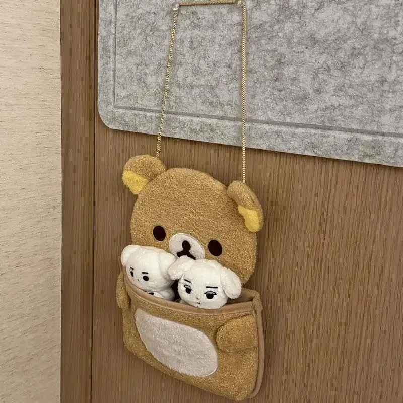 2024 Kawaii Cute Rilakkuma настенная подвесная сумка для хранения комнаты мультяшное