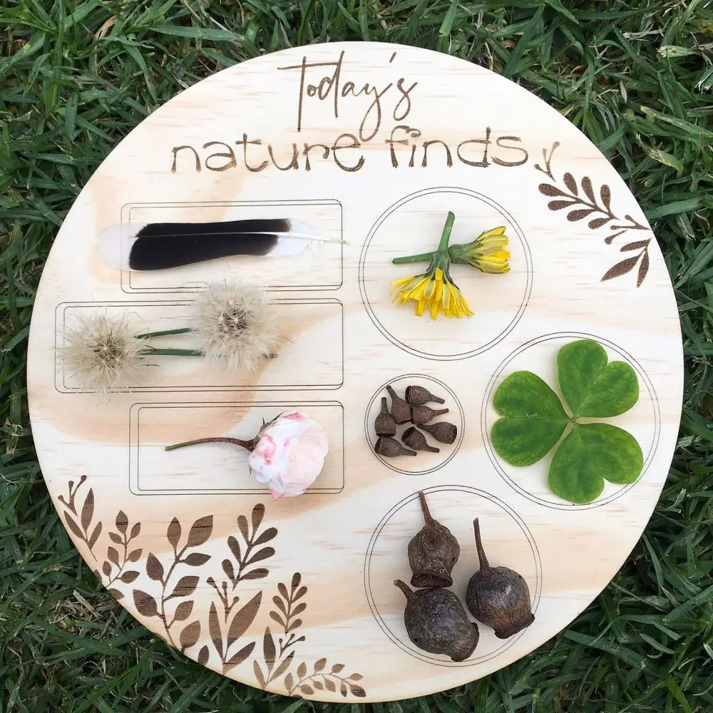 

Wooden Outdoor Activities Spring Autumn Wild Nature Treasure Exploring Wildflower Hunt Board Montesori Toys