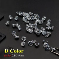 Wholesale 1ct Small Size Stones Loose Moissanites 0.8mm-2.9mm D Color Brilliant Cut Lab Grown Moissanite Diamonds Beads