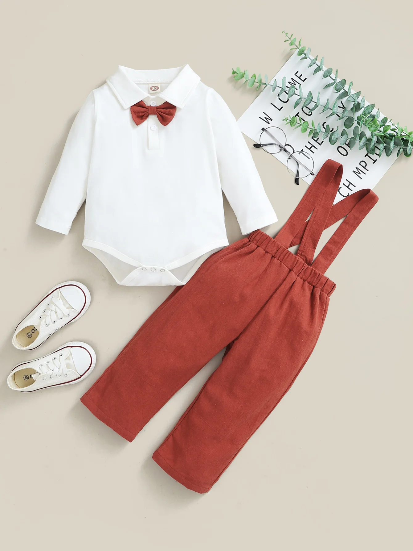 

Новинка весна-осень 2021 корейский однотонный топ с длинным рукавом для девочек + однотонные брюки на бретелях костюм из двух предметов