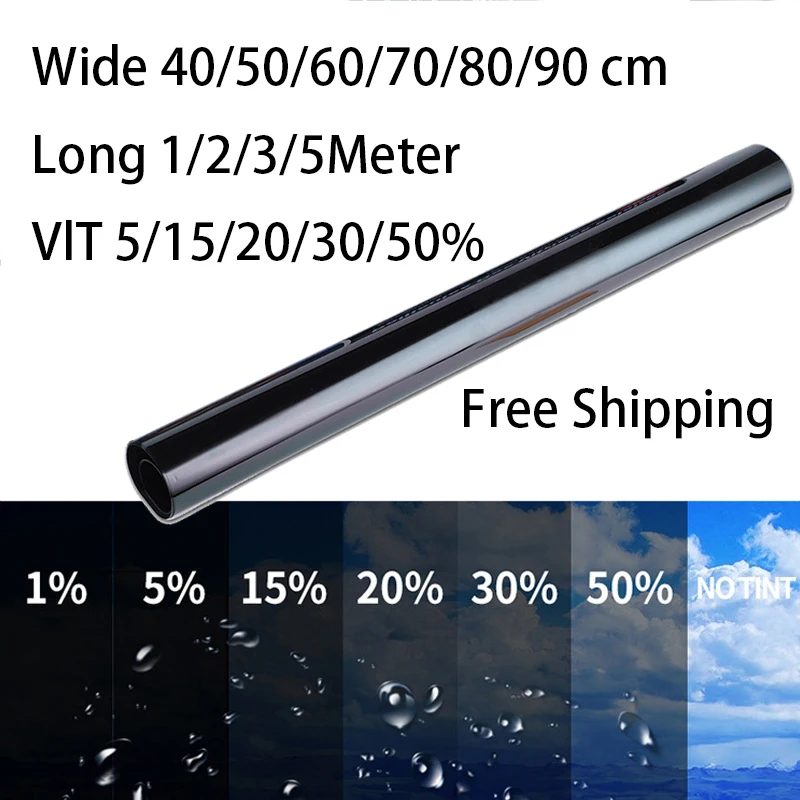 5/15/25/35 Percent VLT Window Tint Film Glass Sticker Sun Shade Film for Car UV Protector Window foils Sticker Films for Home