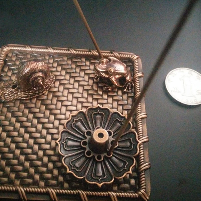 Круглое блюдо с эмалью Лотос цветок Ловец тарелка держатели для благовоний