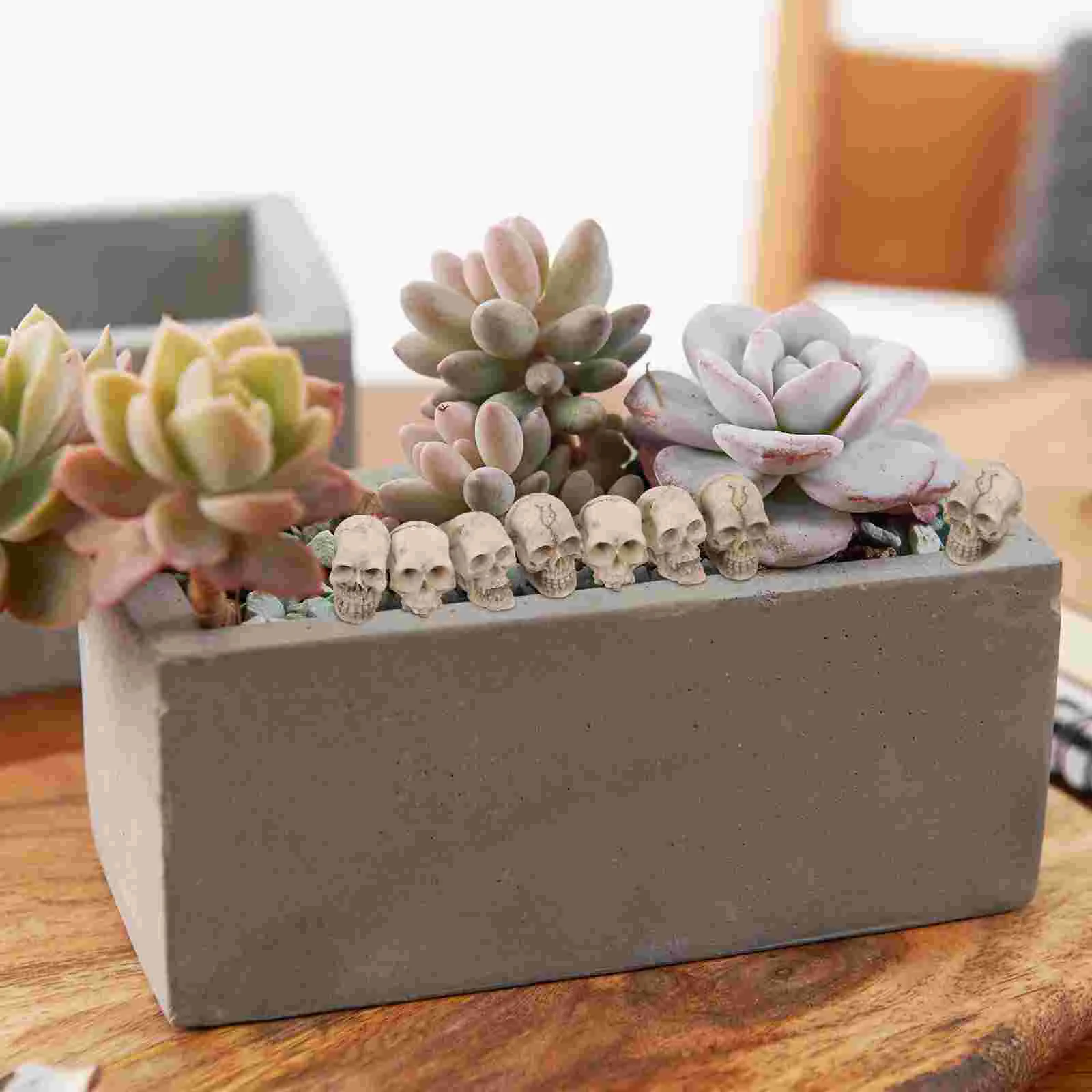 20 шт. украшения в виде черепа на Хэллоуин железный цветочный горшок настольные