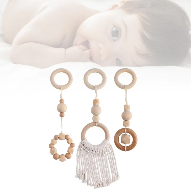 

3 шт./компл., скандинавская рамка для детского спортзала, подвески, деревянная вешалка для одежды, подвесная для игр, игрушки,