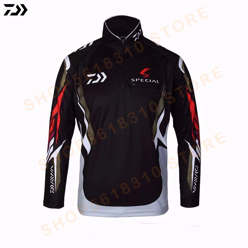 

Men Professional Fishing Shirts Quick-Drying Outdoor Cycling Hiking Anti-UV Sports Breathable Fishing Clothes Plus M-5XL