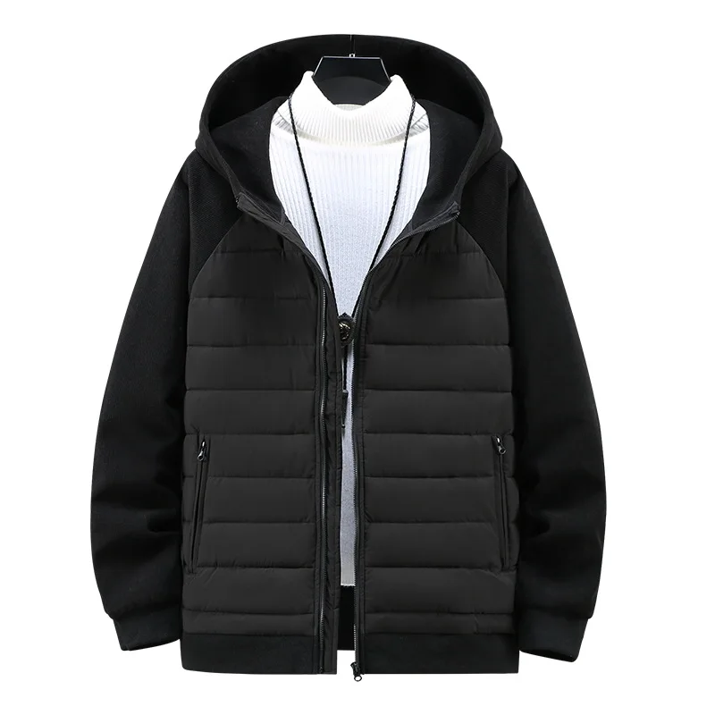 Мужская хлопковая трикотажная куртка модель 10XL 150 кг рукава с капюшоном и