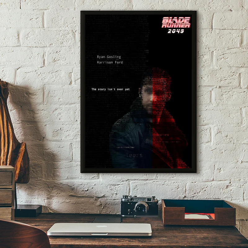 Moive Blade Runner 2049 Poster Self-adhesive Art Waterproof Paper Sticker Coffee House Bar Room Wall Decor