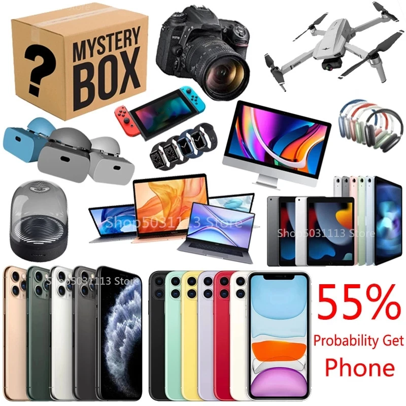 Surprise Mystery Box For Apple products Super Popular Electronics Gamepads Digital Cameras Novelty Best Idea Gift Mistery |