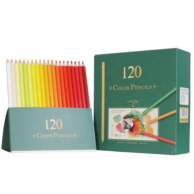 Colored Pencils Set of 120 Colors Master Set Premium Water-soluble Color Pencil Portable Case for Adult Children Art Supply