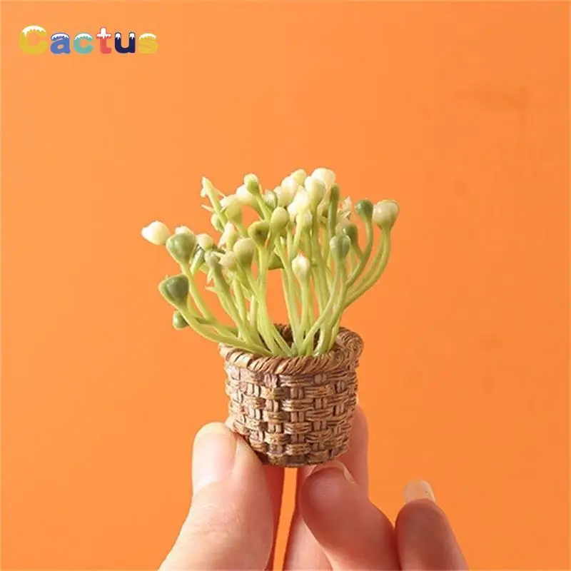 

1:12 миниатюрный горшечный кукольный домик, Зеленый горшок для растений, бонсай, садовая модель для дома, декоративная игрушка, аксессуары дл...