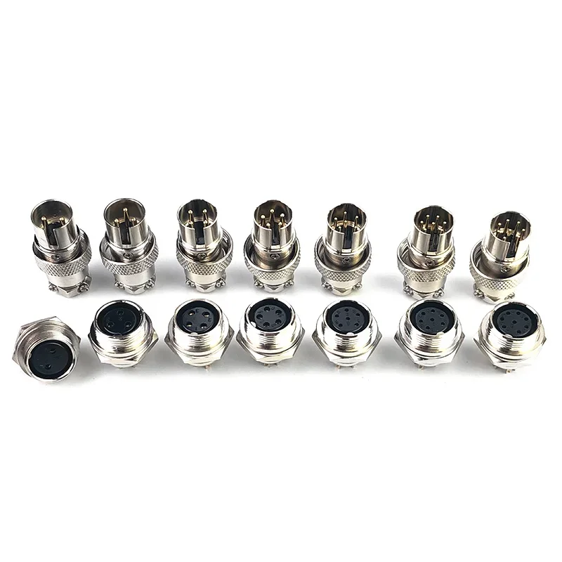 DF16 Авиационная вилка с обратным креплением GX16 2-8-контактный разъем для пайки M16F AB