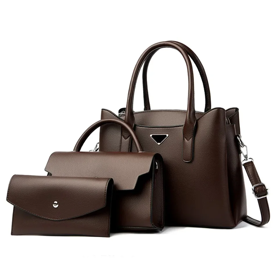 Набор из 3 предметов винтажная женская сумка-тоут высококачественные кожаные