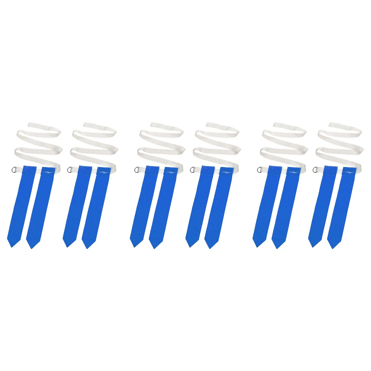 

6 pcs Adults American Football Waist Belt Flag Rugby Game Streamer Accessories for Touch Games Practices Training (White Waist
