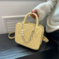 biscuit bag women 2022 fashion portable small square bag texture personalized ins single shoulder bag messenger bag