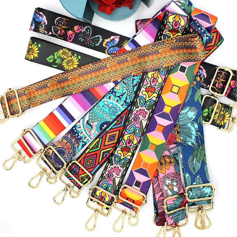 Nylon/Cotton Bag Strap Women Colored Straps for Crossbody Messenger Shoulder Bag Accessories Adjustable Belts Handbag Straps