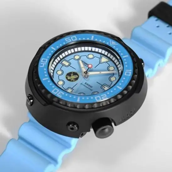Фото Мужские автоматические часы RDUNAE Sport Tuna, механические наручные часы с титановым корпусом, водонепроницаемость 500 м, люминесцентные элементы C3, сапфировое стекло, механизм NH35. №5