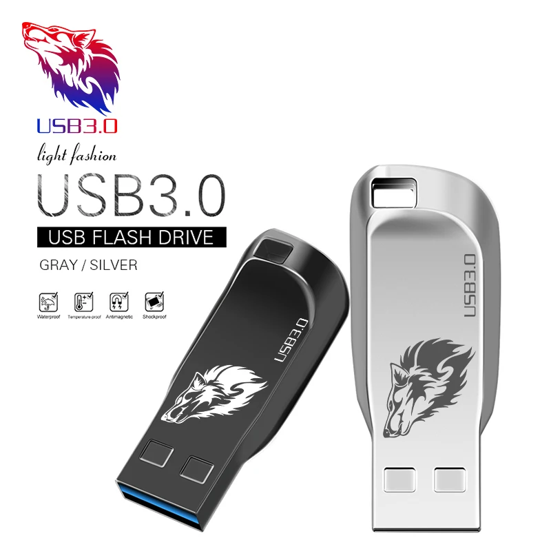 High Speed Waterproof USB 3.0 Metal Flash Drive 32GB 64GB 128GB Pendrive usb flash Pen drive 16GB memory USB Stick Flash Disk
