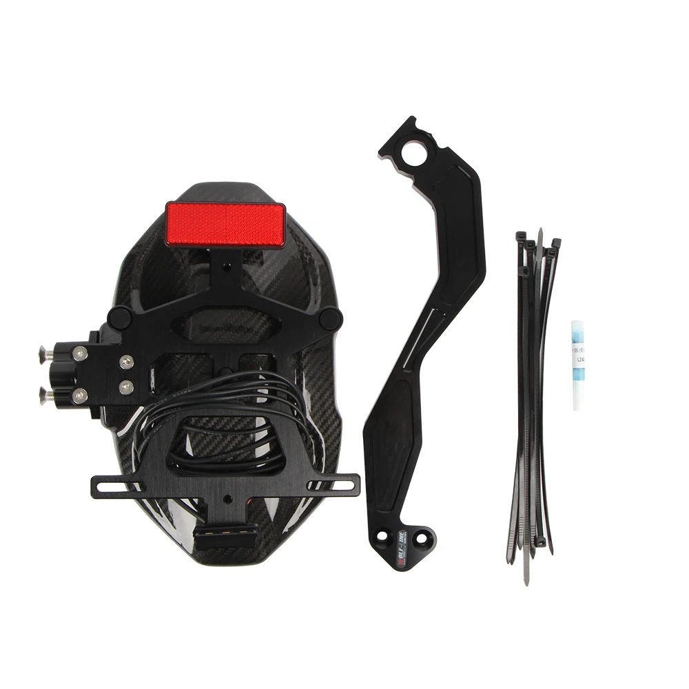 Настоящее углеродное волокно брызговик на заднее колесо со светодиодной