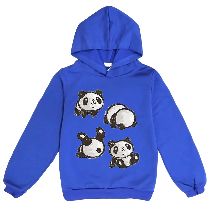 

Kids Cartoon Hoodie Rolling panda Printed Sweatshirt Long Sleeve Children Clothes summer Boys Girls Cool long sleevesTops 2022