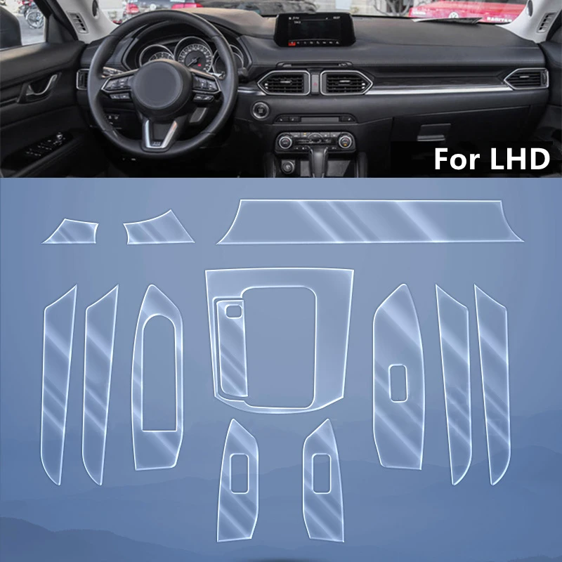 

Наклейки для салона автомобиля, приборной панели, GPS, отделка, ремонт, мембрана, защитная пленка из ТПУ для Mazda CX-5 CX5 2017 2018 2019 2020