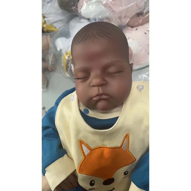 

Уже окрашенная готовая Кукла-младенец Реми 20 дюймов, реалистичный Спящий ребенок, 3D черная картина с видимыми венами, пятнами крови