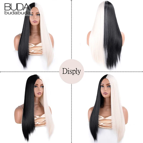 Синтетический двухцветный парик BUDABUDABUDA 28 дюймов