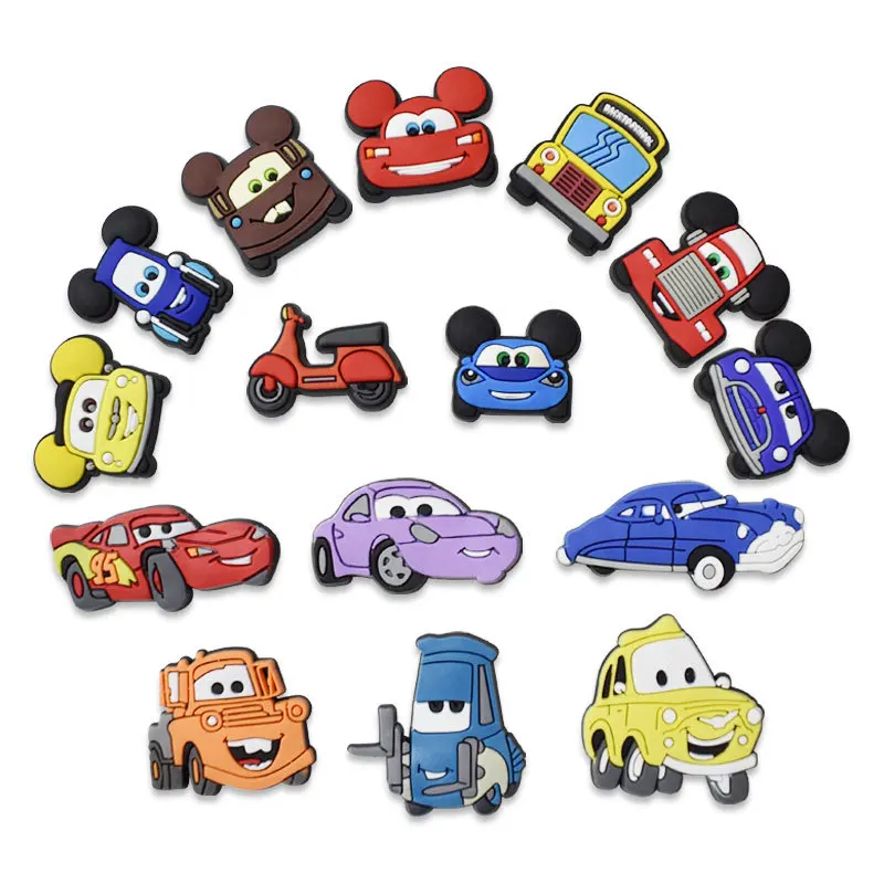Disney Cars Lightning McQueen Sneakers Shoes Buckle Cartoon Shoe Buckle Shoe Charms Decorations Accessories Anime Children Gifts