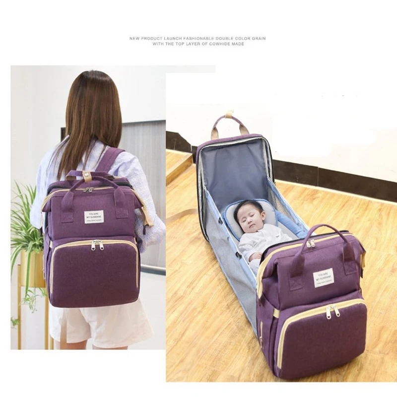 

Складная сумка для мамы, вместительный рюкзак для подгузников, многофункциональная Водонепроницаемая дорожная уличная сумка для ухода за ...