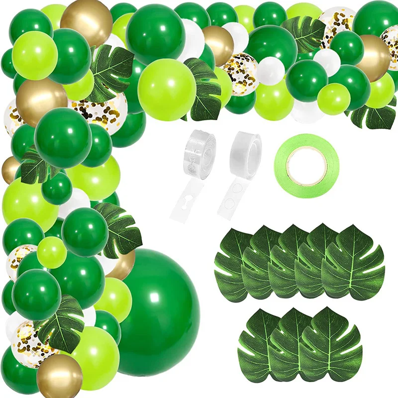 

Освежающая гирлянда с зелеными воздушными шарами, 130 шт.