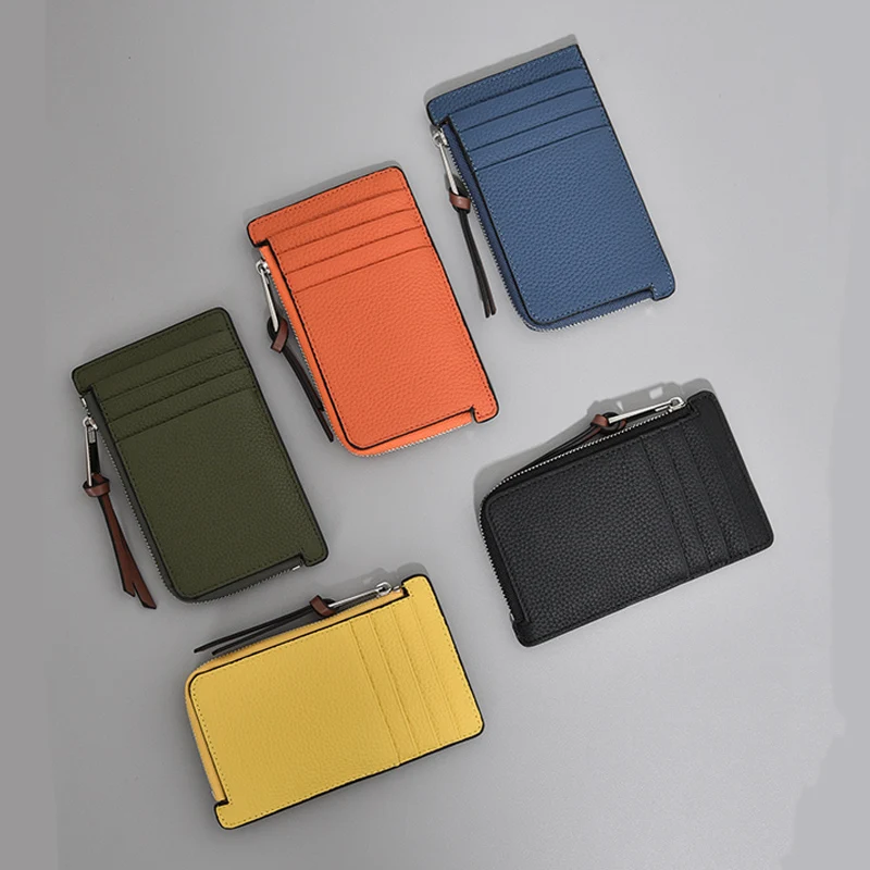 Coin purse for women luxury Genuine leather Card holder Men small Wallet Easy to carry bank/ID /business/ credit card bag