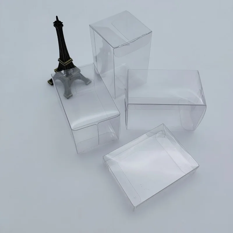 

20Pcs/Lot 6 cm - 7 cm Small Square Bottom PVC Transparent Box Plastic Gift Packaging Box Chocolate/Candy Box Display Box