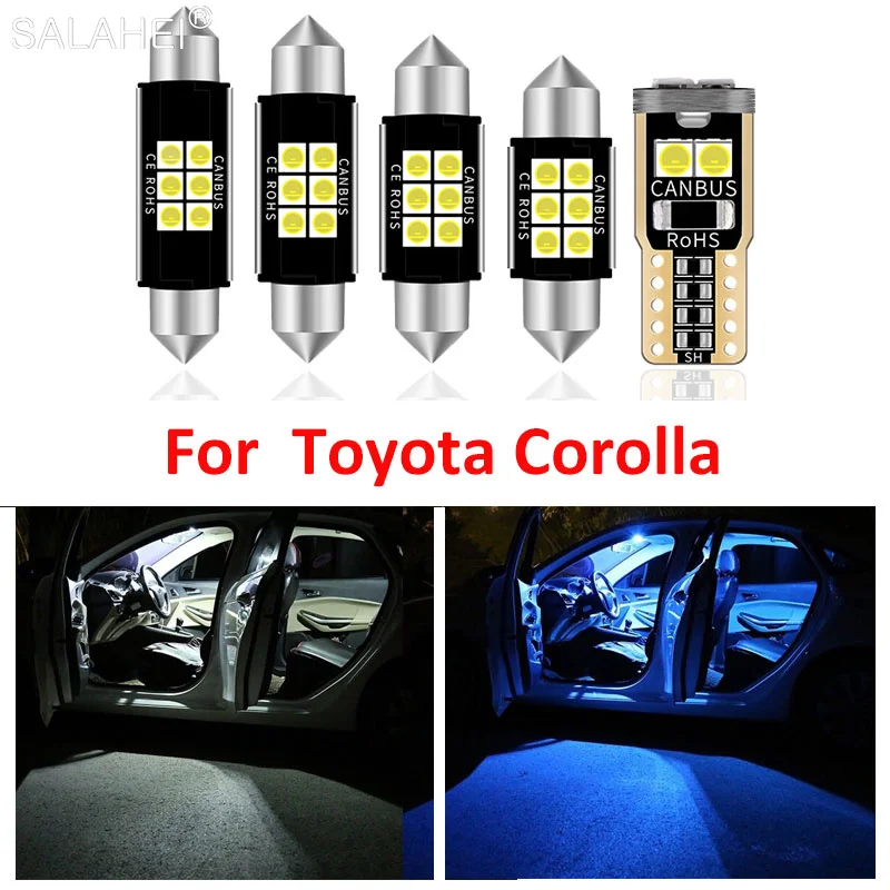 

11 шт., автомобильные купольные лампы для Toyota Corolla 2019 2020