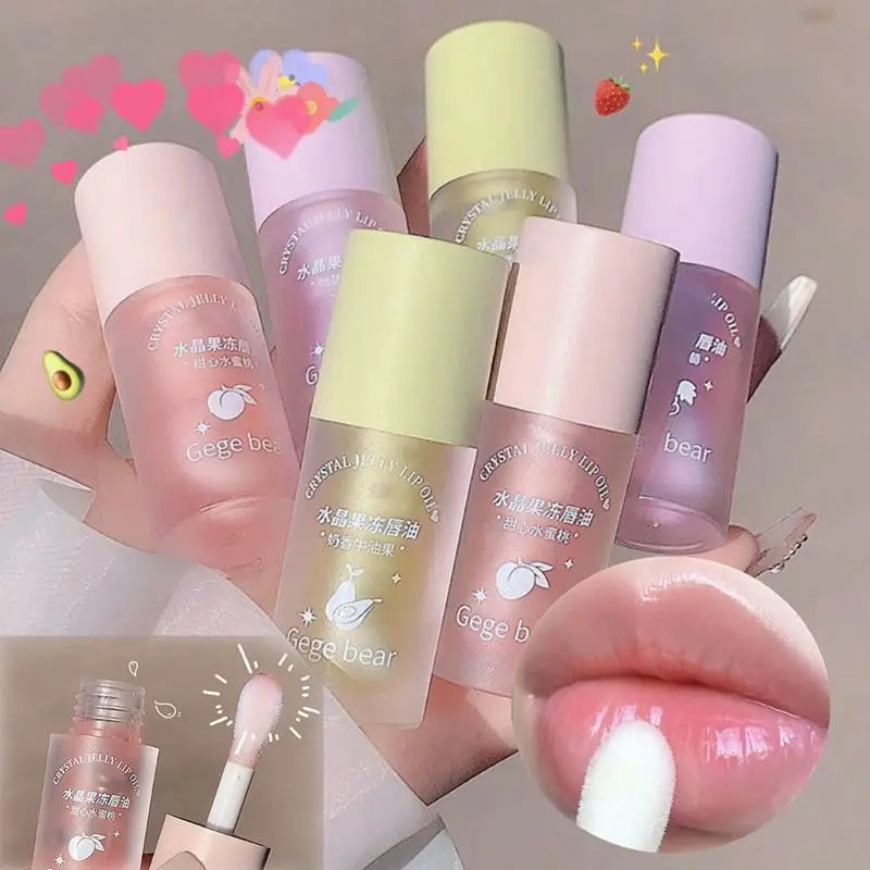 

Fruit-flavored Lip Care Oil Crystal Translucent Moisturizing Lip Care Oil Transparent Lip Gloss Lip Care Essence Fruit Lip Balm
