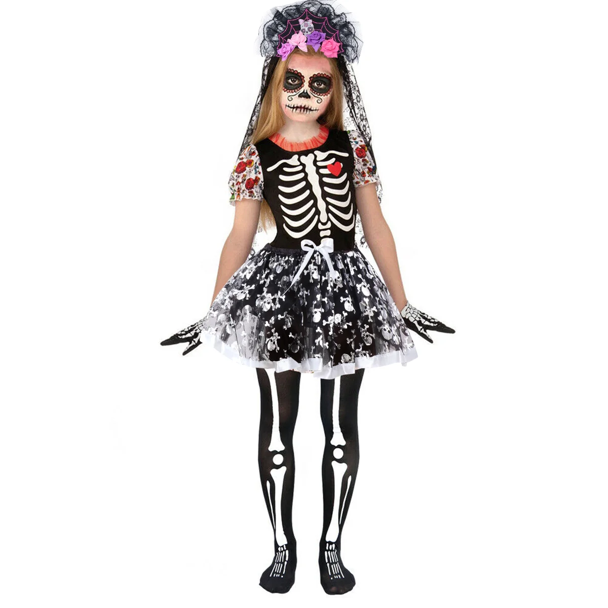 

1 Set of Children Stylish Halloween Tutu Costume Set Photography Props