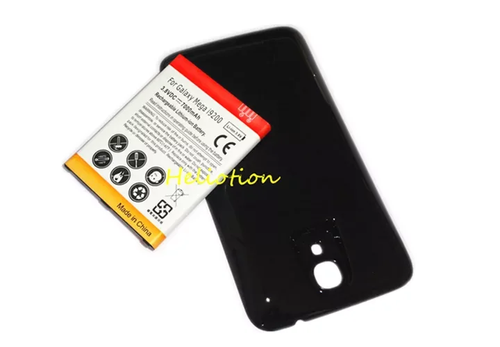 

2023New Mega 6.3 i9200 Battery 7000mAh + Black Cover Case for Samsung Galaxy Mega 6.3 i9200 B700BC High quality Extended Battery