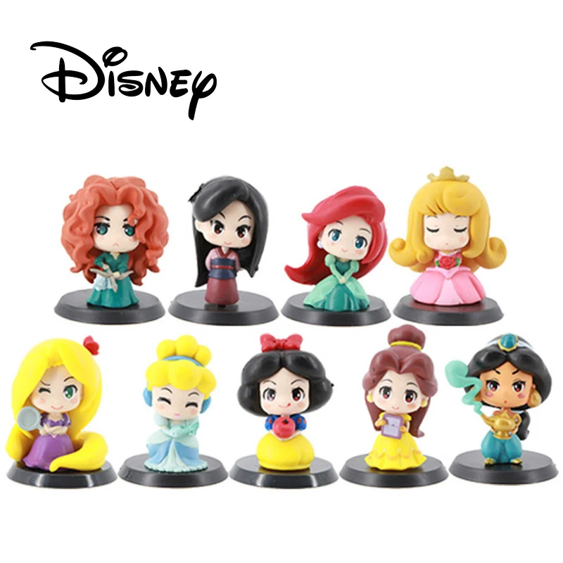 

Игрушка в стиле Disney, Белоснежка, модель принцессы, аниме экшн-Фигурка Рапунцель, Ариэль, Золушка, Белль, Русалка, Мулан, кавайные игрушки, под...