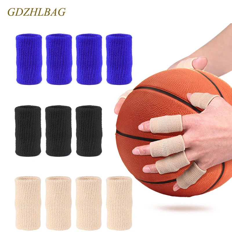 

10 Pcs Finger Sleeves Protectors Thumb Support Elastic Compression Braces- Relieve Pain for Arthritis Triggger Finger Gloves