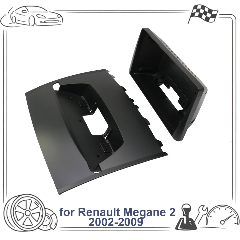 Фото 9-дюймовая рамка автомагнитолы для Renault Megane 2 2002-2009, панель приборной панели, кабельная втулка, оригинальные аксессуары с Canbus №4