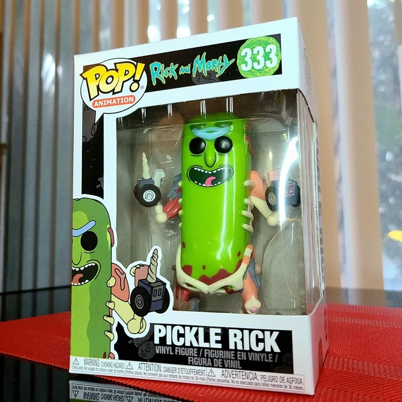 Фото НОВЫЕ ФИГУРКИ FUNKO POP Анимация # Коллекционная виниловая фигурка Пикл-Рика из мультсериала «Рик и Морти», украшение для рабочего стола, подарок, игрушка, декор для стола №1